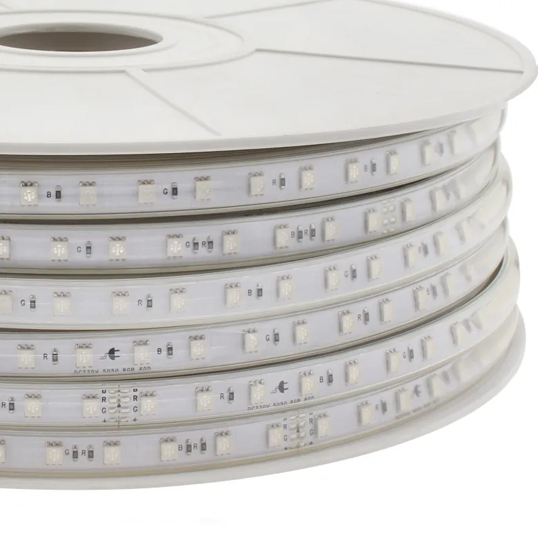 Tira LED 220V SMD5050, 60Led/m, 8W/m, RGB, 1 metro