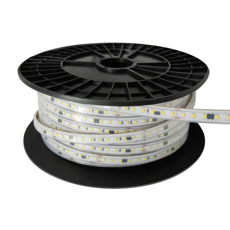 Tira LED 220V SMD2835, 120Led/m, 8W/m, Triac regulable, corte 10cm, 1 metro