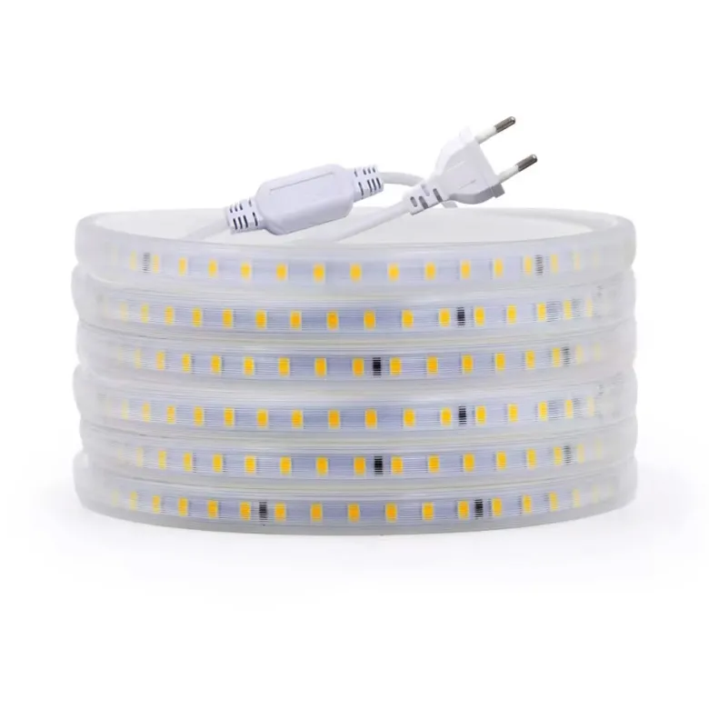 Tira LED 220V SMD2835, 120Led/m, 8W/m, Triac regulable, corte 10cm, 1 metro