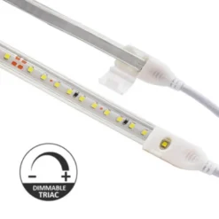 Tira LED 220V SMD2835, 120Led/m, 8W/m, Triac regulable, corte 10cm, 1 metro