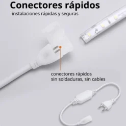 Tira LED 220V SMD2835, 120Led/m, 8W/m, Triac regulable, corte 10cm, carrete 50 metros