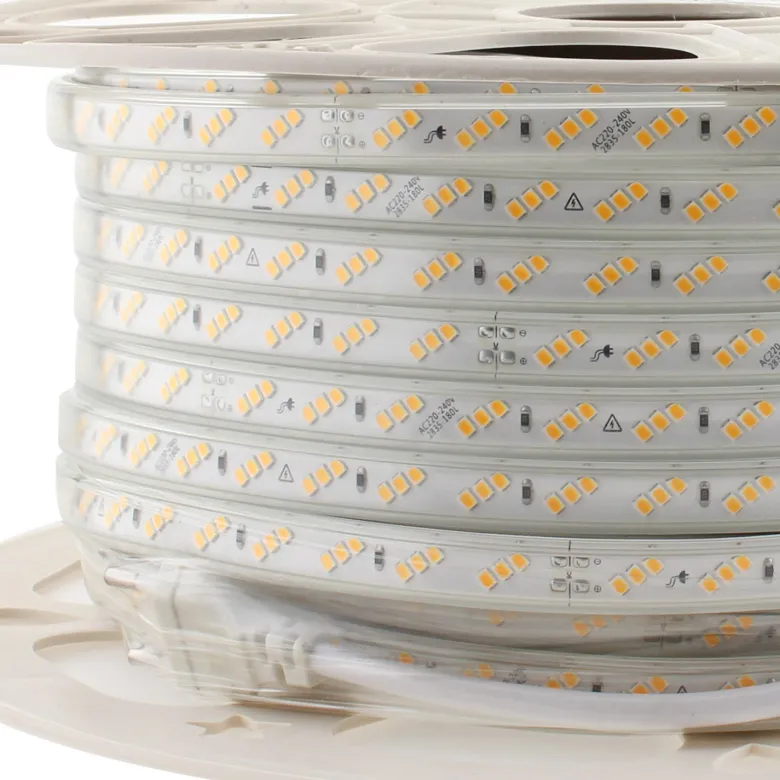 Tira LED 220V SMD2835, 180Led/m, 10W/m, Triac regulable, corte 20cm, 1 metro