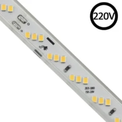 Tira LED 220V SMD2835, 180Led/m, 10W/m, Triac regulable, corte 20cm, 1 metro