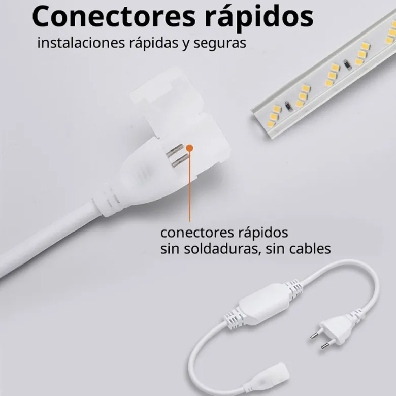 Tira LED 220V SMD2835, 180Led/m, 10W/m, Triac regulable, corte 20cm, 1 metro