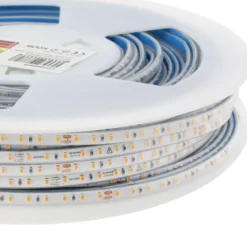 Tira LED 220V Super Slim SMD2835, 120Led/m, 8W/m, Triac regulable, corte 10cm, carrete 50 metros, Silicona