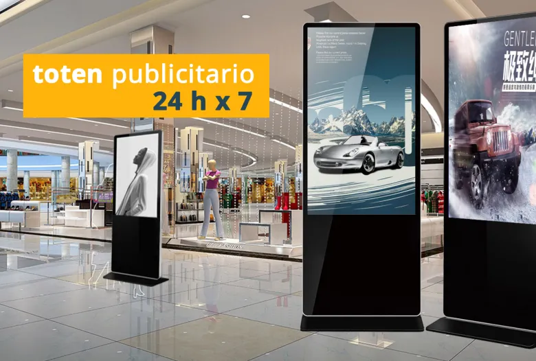 Tótem Cartel Publicitario Interactivo Táctil LCD Full HD LG 55