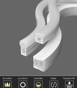 Tubo de silicona NEON Flex, 25x17mm, 1 metro