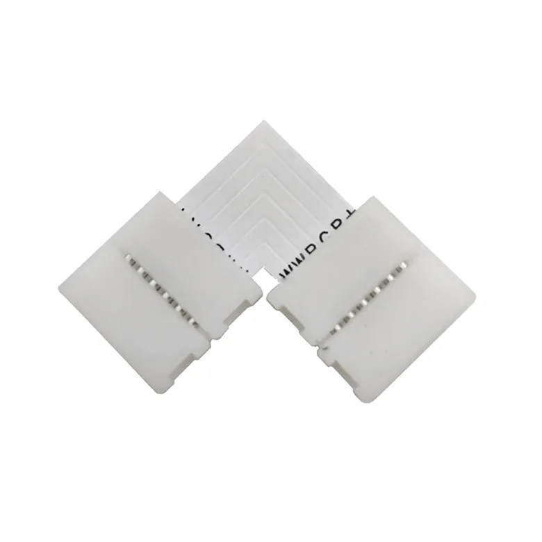 Unión / conector L rígido Pin Click para tiras LED RGB+CCT 6 pin
