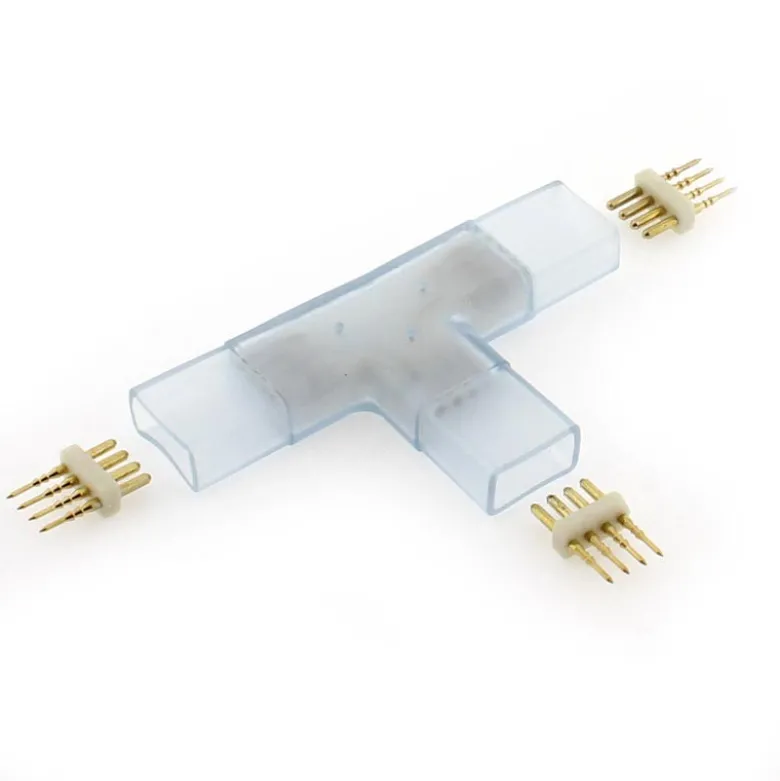 Unión intermedia T tira led 220V SMD5050 RGB - 18.5mm